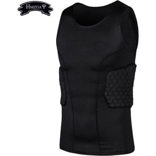2018 New Honeycomb Tight Training Vest Football Jerseys Body Protection Basketball Jersey Vest Tight Fitness T-shirts Gym