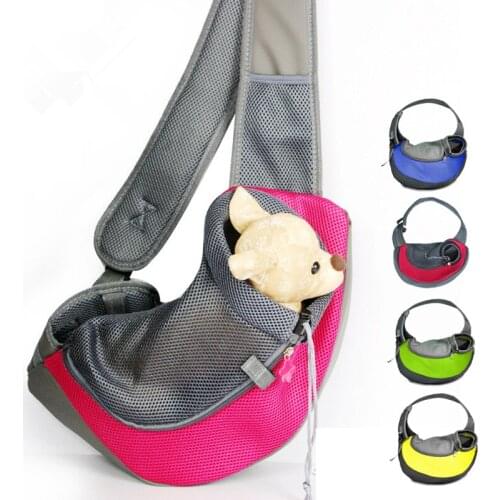 Portable Shoulder Cat And Dog Travel Pet Bag Breathable Mesh Pet Diagonal Backpack Supplies