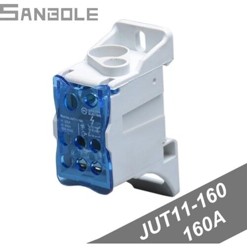 Terminal Block Distributor large current 160A Two-in multi-out Connection JUT11-160 Rectangle AC/DC Copper