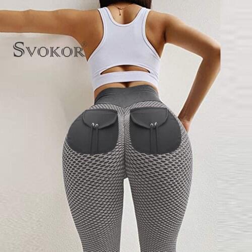 SVOKOR Fitness Sports Leggings Women Sexy Seamless Leggins High Waist Push Up Pants Plus Size Sportswear Gym Running Yoga Pants