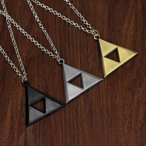The Legend of Zelda Triforce Triangle Alloy Pendant Necklace High Quality Gift For Women Man Fashion Accessories Game Jewelry