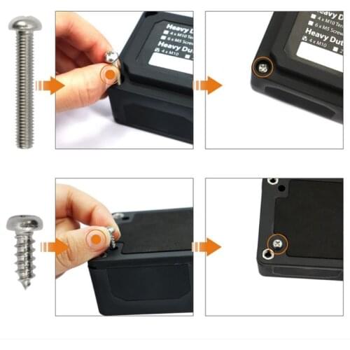 Heavy Duty 4 Way Bus Bar/Power Distribution Box With Screw On Cover - 300A