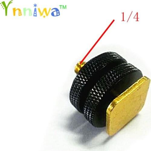 50pcs/lot New 1/4" Tripod Gold Mount Screw with Double Layer to Flash Hot Shoe Adapter Holder Mount Photo Studio Accessories