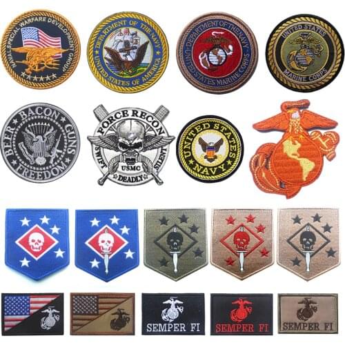 Embroidered USMC Eagle Globe Anchor Badge US Marine Corps Patch Emblem Badge Military USA NAVY Navy SEALs Team Patches