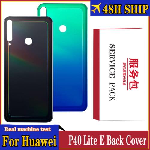 For Huawei P40 Lite E Back Glass Battery Cover Rear Door For Huawei P40 lite e Back Housing Panel Replacement with logo