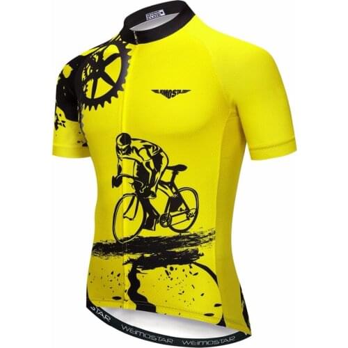 Yellow 2018 Road cycling jersey youth Short sleeve Mens Mountain Bike jersey summer Pro MTB Shirts Maillot Ciclismo Tops red