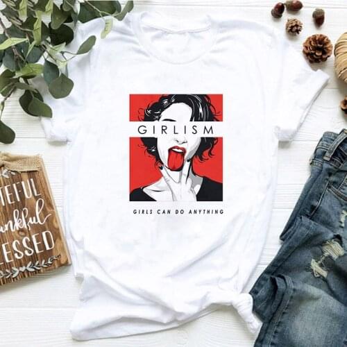 Summer Women T-shirt Girlism Print T shirt Ladies Short Sleeve Harajuku Kawaii Graphic Fashion Top Tshirt Female Street Clothing