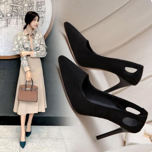 Net Red Small Fresh High-heeled Shoes Women Stiletto 2021 Autumn New Korean Style Pointed Toe All-match Single Shoes Women