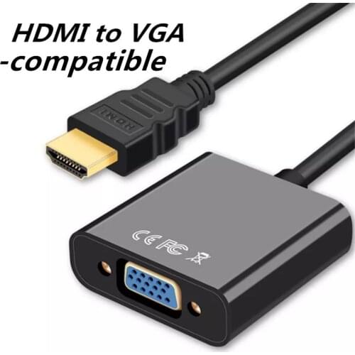 1080P HDMI-compatible to VGA Cable Converter Digital Analog HD HD-MI Male To VGA Famale Adapter For PC Laptop projector