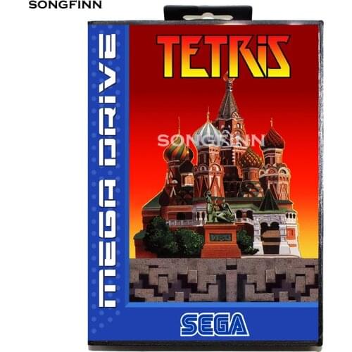 16 bit MD Memory Card With Box for Sega Mega Drive for Genesis Megadrive - Tetris