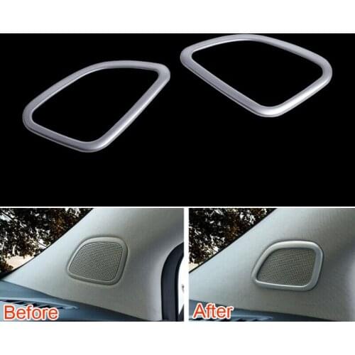 2pcs Interior ABS Front Door Stereo Speaker Cover Frame Trim Ring Decoration Stickers Fits For Nissan 2015 Murano car-styling