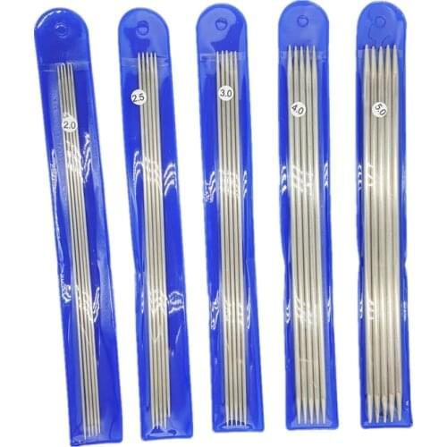 20Pcs/Set 25/35cm Double needle Straight Knitting Needles set Stainless Steel Crochet Hook knitting Tools Crochet needle kit