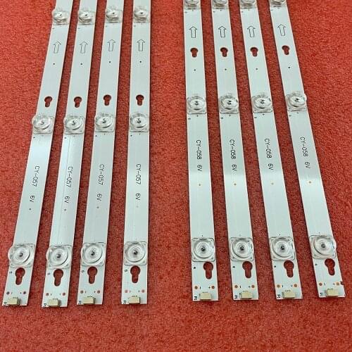 8pcs LED bar for TCL 55uc6596 55US57 55US5800 U55P6006 55UC642 55U6700C TOT 55D2900 GIC55LB125 GIC55LB124_LED3030F2.1D
