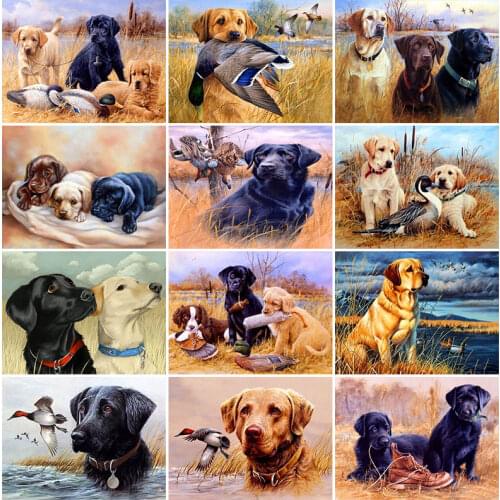 5D DIY Diamond Painting animals icon diamond embroidery Diamonds Gogs Picture Full Square Drill Diamond embroidery by photo