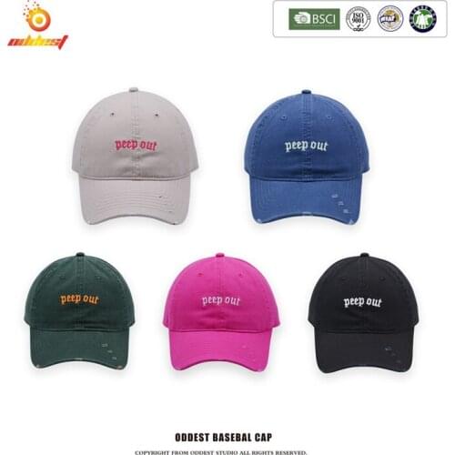 【ODDEST】High quality Men Women baseball cap Peep out Embroidery cap adult size UNISEX