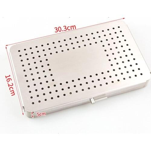 1set Aluminium alloy sterilization tray case for eye surgical instrument dental Disinfection box