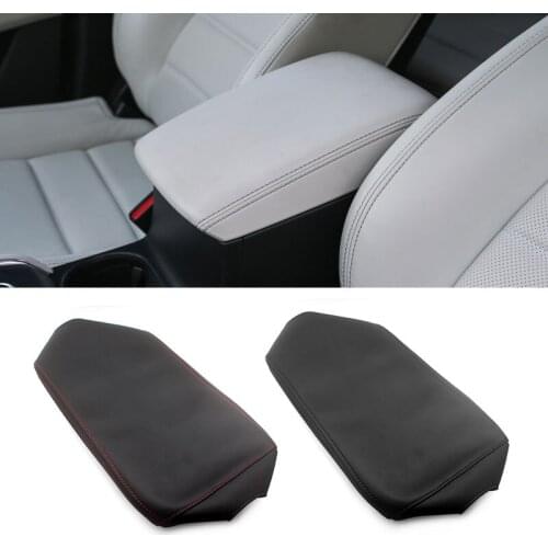 For Mazda CX-5 2017 2018 Microfiber Leather Car Center Armrest Console Lid Box Replacement Cover Trim