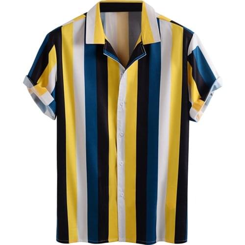 Summer Mens Shirt Casual Hawaiian Shirt Stand-up Collar 3D Printing Cool Thin Shirt Unisex Harajuku Short Sleeve Shirt