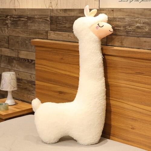 Cute Cartoon Alpaca Throw Pillows Washable Stuffed Toys Warm Office Nap Sleeping Cushion Home Decor Gifts for Kids Birthday