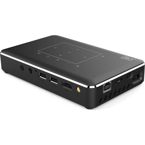 Mini 1080P Projector with Android 6.0 System Home Theater DLP Projector for iPhone and Smartphone