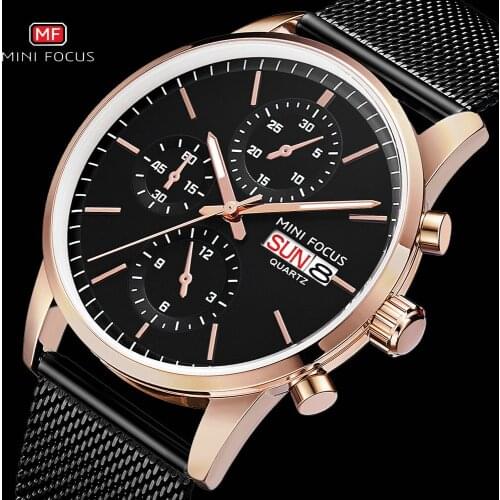 Мужские золотые часы MINIFOCUS China At AliExpress