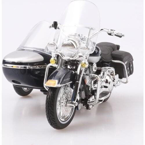 1/18 alloy diecast road king cross-counter three-wheeled motorcycle model simulation retro collection metal vehicle Children art