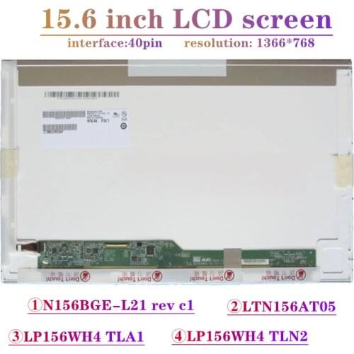 N156BGE-L21 rev c1 N156BGE L21 LTN156AT05 LP156WH4 TLA1/TLN2 LCD Screen Matrix for Laptop 15.6" HD 1366X768 Glossy Replacement