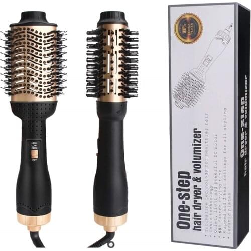 One Step Hair Dryer and Volumizer - Multi-Functional 3 In 1 Negative Ionic Hair Straightener Curler One Step Hair Dryer Air Brus