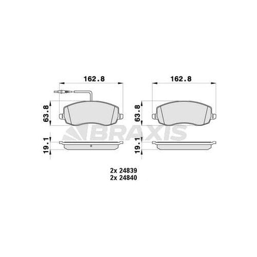 FRONT BRAKE BALATASI C8 ULYSSE EA / EB 2.2 HDI 06 / 06 425395