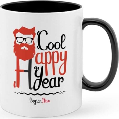 Personalized Santa Claus Happy birthday Black Mug Cup-4