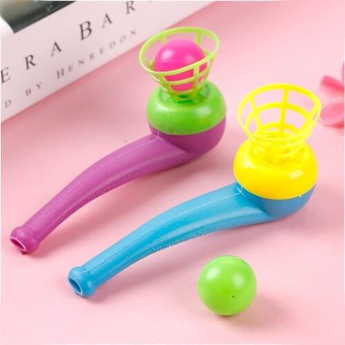 20pcs Blow Pipe and Ball Toy Random Color Birthday Party Favors for Children Pinata Goodie Bag Fillers Carnival Prizes