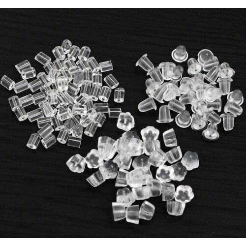 Multi-colors Metal and Plastic Earring Back Plug Cap Nail Accessories Anti-allergic Anti-inflammatory DIY Jewelry Accessories