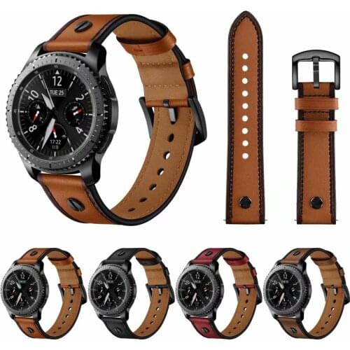 Genuine leather loop strap For Samsung Galaxy Watch band 22mm for Samsung Gear S3 22mm watch correa replacement bracelet