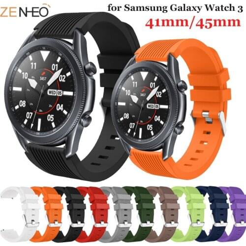 ZENHEO Silicone strap for Samsung Galaxy Watch 3 41mm /45mm Bracelet for galaxy watch 3 20mm 22mm Watchbands Correa
