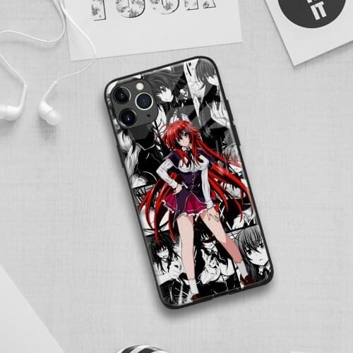 Rias Gremory High School DxD anime Soft Silicone Glass Phone Case for IPhone SE 6s 7 8 Plus X Xr Xs 11 12 Mini Pro Max Samsung