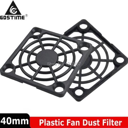 200 PCS LOT Gdstime Black Plastic Fan Dust Filter 40mm Dustproof Cover Mesh for PC Computer Case Cooling Fans 4cm