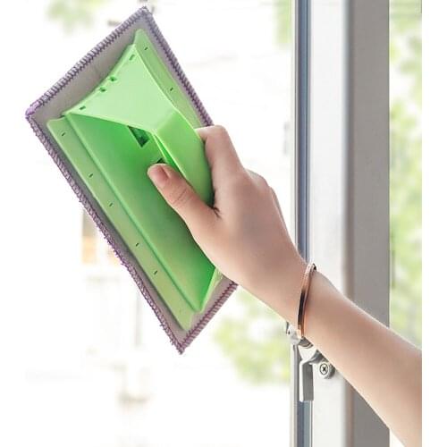 Foldable Adhesive Cloth Glass Door Window Groove Cleaning Brush Wiper Cleaner Washing Window Sill Gap Track Brush Cleaning Tools