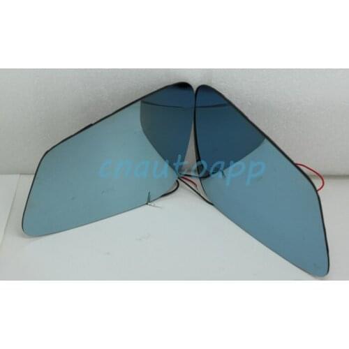 LED Steering Warning Rearview Blue Mirror For Car