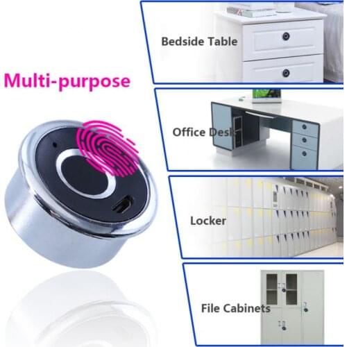 Smart Anti-theft Fingerprint Drawer Lock Keyless USB Charging Small Anti-theft Locke Biometric For Home Office Cabinet Door