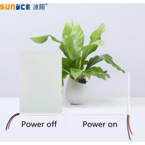 SUNICE Test Sample 20cm x 20cm Smart Pdlc film for Window glass decoration Switchable smart film Magical privacy film Adhesive