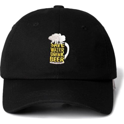 SAVE WATER DRINK BEER Snapback Cap Cotton Baseball Cap For Men Women Adjustable Hip Hop Dad Hat Bone Garros Dropshipping