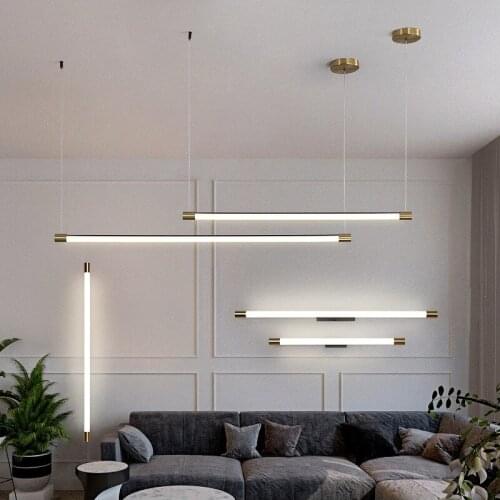 Modern Pendant Lamp Minimalist Art LED Nordic Hanging lights Chandelier Dining room Kitchen Restaurant Bar Home Lighting Fixture