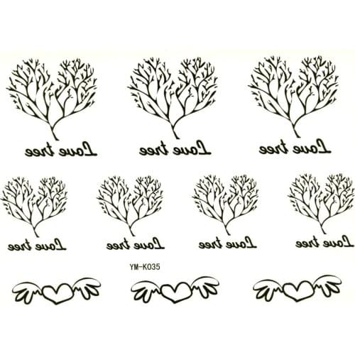 Love tree waterproof temporary tattoos men harajuku mqquiagem tatoos henna tattoo sleeves fake sleeve tatoo sexo airbrush taty