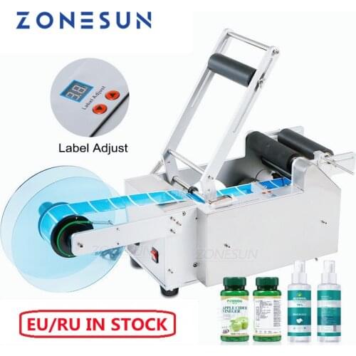 ZONESUN LT-50 Round Bottle Label Machine Plastic Round Bottle Labeling Sticker Machine Label Dispenser Machine Label Applicator
