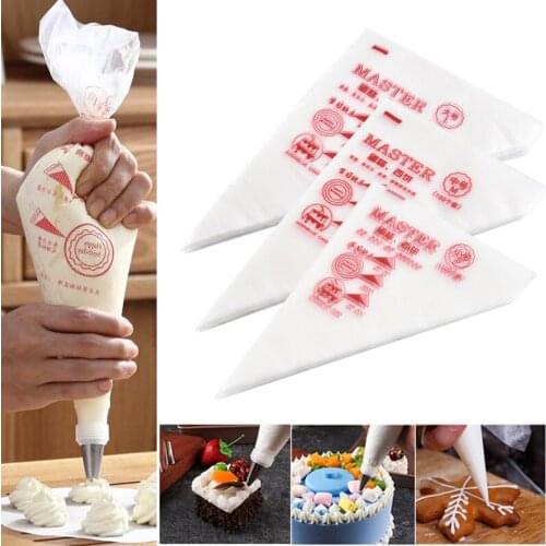 100Pcs Pack Pastry Bag S/M/L Size Disposable Piping Bag Icing Fondant Cake Cream Decorating Pastry Tip Tool Cake Decorating Tool