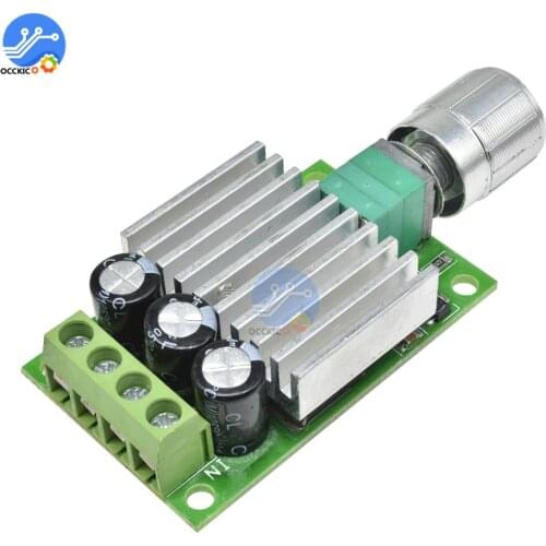 10A PWM DC Motor Speed Controller 12V 24V 12V-30V Adjustable Regulator Governer Fan RC Motor Speed Control with Heat Sink