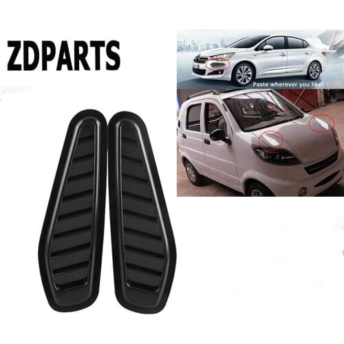 ZDPARTS 2X Car Front Fender Engine Hood Air Vent Trim Sticker For Suzuki Grand Vitara Swift SX4 Mitsubishi ASX Audi A 4 Fiat 500