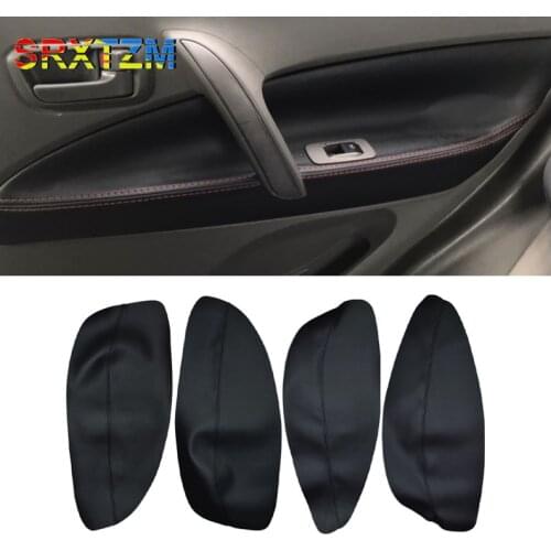 4PCS For Chery Tiggo 2005 2006 2007 2008 2009 Interior Door Panel Armrest Microfibre Leather Protect Cover