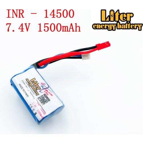 7.2V 14500P Liter energy battery 14500 battery pack 2S1P 7.4V 1500mAh with pcb
