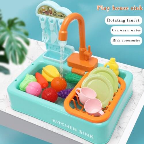 Analog Electric Dishwasher Sink Childrens Role Playing Kitchen Set Toys Exercise Childrens Hands On Ability Детские Игрушки